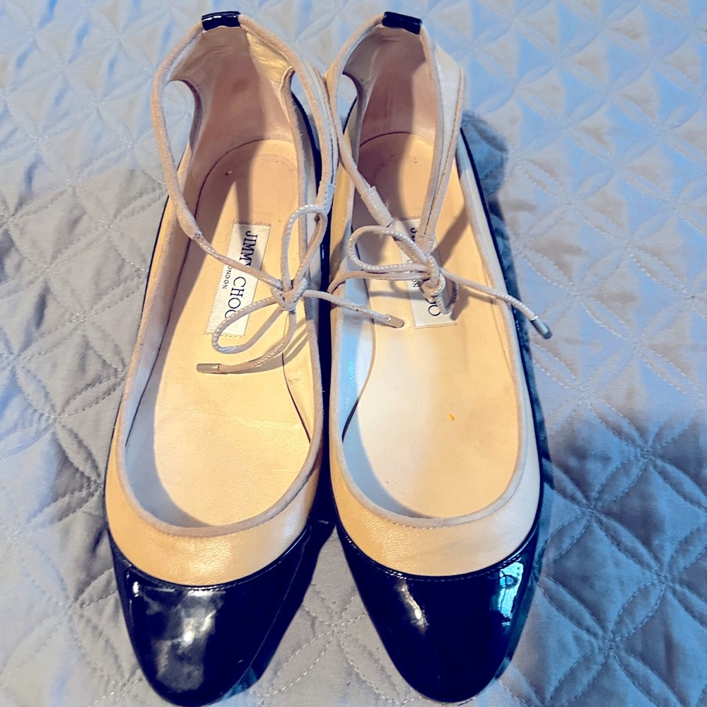 Jimmy Choo flats with ankle tie